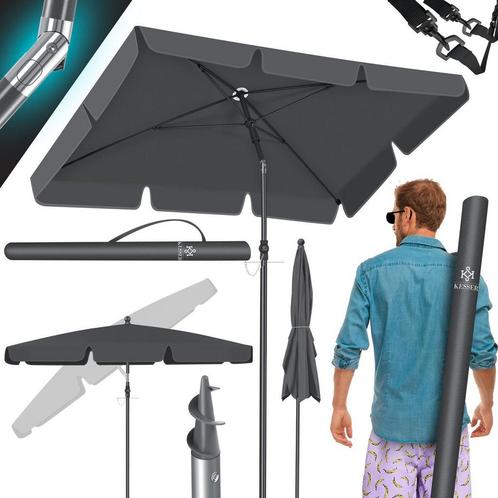 KESSER® Parasol LED Solar - Verstelbaar - Buigbaar - Antraci, Tuin en Terras, Tuinmeubel-accessoires, Nieuw, Verzenden