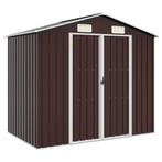 vidaXL Tuinschuur 205x129x183 cm gegalvaniseerd staal bruin, Verzenden, Nieuw