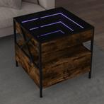 vidaXL Salontafel met Infinity LED 50x50x51 cm gerookt, Huis en Inrichting, Tafels | Salontafels, 50 tot 100 cm, Verzenden, Nieuw