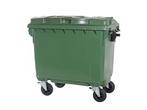 Vuilcontainer 660 liter 4-wiel vlakdeksel groen, Ophalen of Verzenden