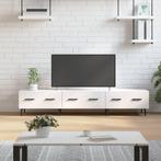 vidaXL Tv-meubel 150x36x30 cm bewerkt hout hoogglans wit, Huis en Inrichting, 100 tot 150 cm, Verzenden, Nieuw, Minder dan 100 cm