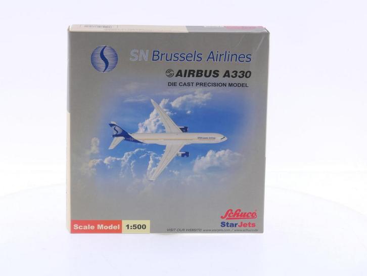 Schaal 1:500 Schuco/Star Jets 355 7607 SN Brussels Airlin..., Hobby en Vrije tijd, Modelbouw | Vliegtuigen en Helikopters, Gebruikt