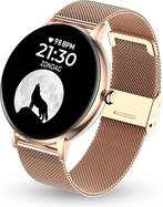 AyeWay Smartwatch Rond Stalen Roze Band - 70 Sportmodes -, Sieraden, Tassen en Uiterlijk, Smartwatches, Ophalen of Verzenden, Nieuw