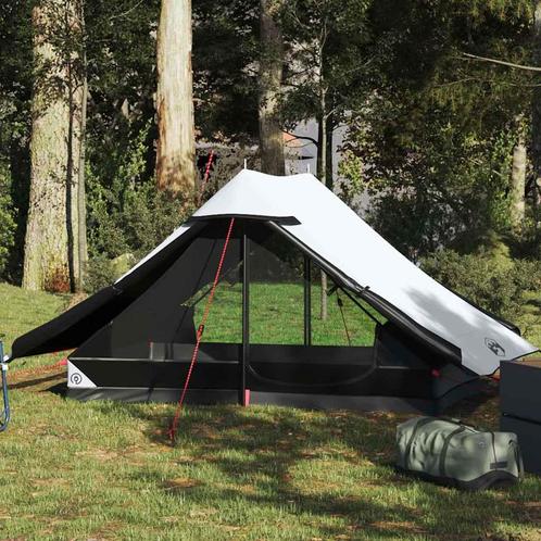 vidaXL Tent 2-persoons waterdicht verduisterend stof wit, Caravans en Kamperen, Tenten, Nieuw, tot en met 2, Verzenden
