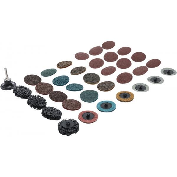 Quick-lock schuur en polijstset 35 delig, Auto diversen, Autogereedschap, Nieuw, Verzenden