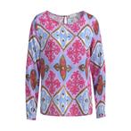 Milano Italy • lila blouse met motief • 36, Verzenden, Roze, Maat 36 (S), Milano Italy