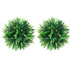 vidaXL Kunstbuxusballen met LED-verlichting 4 st 15 cm groen, Huis en Inrichting, Verzenden, Nieuw