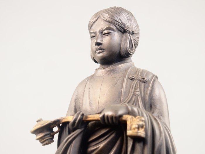 Brons, Standbeeld van prins Shotoku - With seal Takamura, Antiek en Kunst, Antiek | Overige Antiek