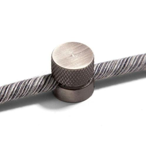 Kabelgeleider Wand Metaal Geborsteld Titanium - Set van 2, Huis en Inrichting, Lampen | Overige, Ophalen of Verzenden