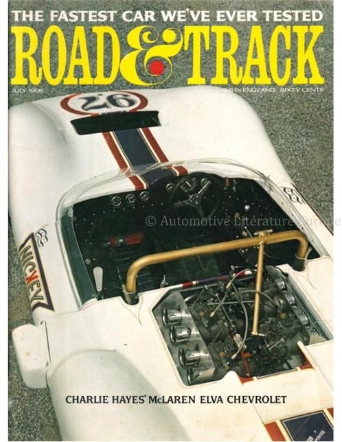 1966 ROAD AND TRACK MAGAZINE JULI ENGELS, Boeken, Auto's | Folders en Tijdschriften