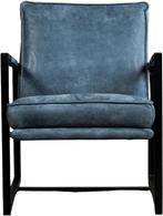 Leren design fauteuils - Echt leer, Industrieel, Comfortabe, Huis en Inrichting, Fauteuils, Nieuw, Ophalen of Verzenden, 50 tot 75 cm