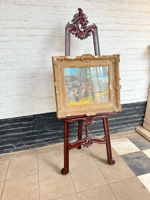 Schildersezel - Mahonie - Mahogany easel, Antiek en Kunst, Curiosa en Brocante