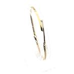 Gouden gourmetschakel armband met diamant; 0,03 ct. | 20 cm, Sieraden, Tassen en Uiterlijk, Armbanden, Gebruikt, Overige kleuren
