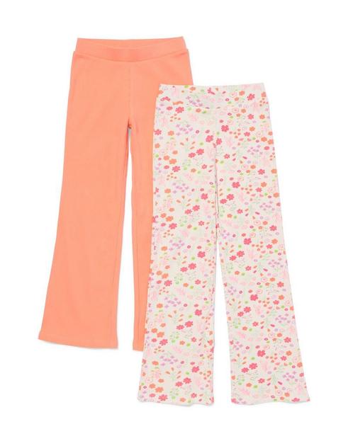 HEMA Kinderlegging rib flared bloemen - 2 stuks perzik, Kinderen en Baby's, Kinderkleding | Overige, Nieuw, Verzenden