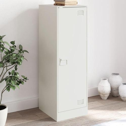 vidaXL Dressoir 34,5x39x107 cm staal wit, Huis en Inrichting, Kasten | Dressoirs, 25 tot 50 cm, Nieuw, Minder dan 50 cm, Metaal