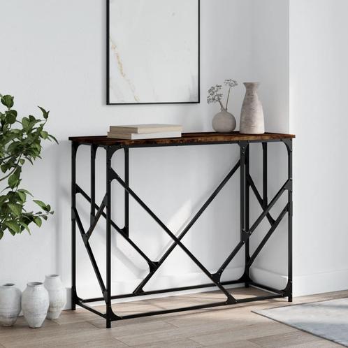 vidaXL Wandtafel 100x40x80 cm bewerkt hout gerookt, Huis en Inrichting, Tafels | Bijzettafels, Nieuw, Verzenden
