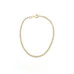 8 Krt. Jasseron schakel armband | 19 cm (jasseron armband), Ophalen of Verzenden, Goud