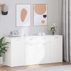 vidaXL Dressoir 160x36x75 cm bewerkt hout wit, Verzenden, 150 tot 200 cm, Nieuw, 25 tot 50 cm