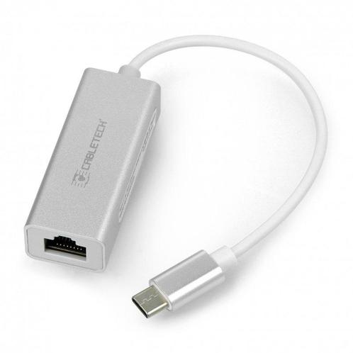 USB C naar RJ45 adapter - Zilver, Computers en Software, Overige Computers en Software, Nieuw, Ophalen of Verzenden