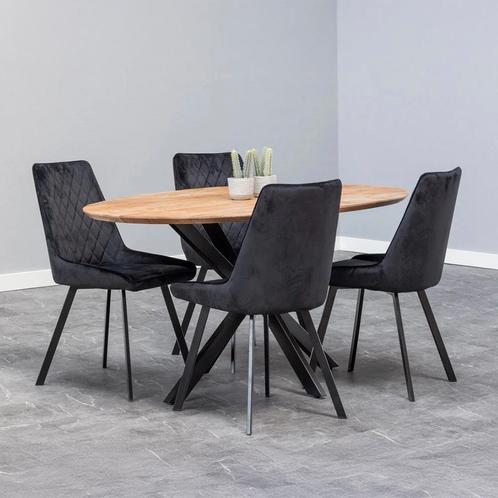 Mangohouten Eettafel Ovaal Julia 160x90 cm (2,5 cm), Huis en Inrichting, Tafels | Eettafels, 50 tot 100 cm, 150 tot 200 cm, Ovaal