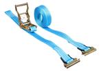 Spanband 35 mm 2 ton 8M Blauw met Sleufgatfitting, Auto diversen, Aanhangwagen-onderdelen, Verzenden, Nieuw