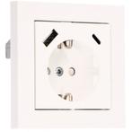 Wandcontactdoos met USB-C en USB-A Snellader - 3680W - Unive, Verzenden, Nieuw