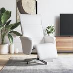 vidaXL Fauteuil verstelbaar met voetensteun kunstleer wit, Huis en Inrichting, Fauteuils, Verzenden, Nieuw