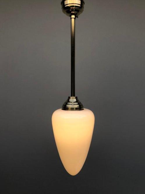 Plafondlamp - Opaline glas, Antiek en Kunst, Antiek | Lampen