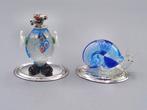 Beeldje - Murano (2) - .925 zilver, en Muranoglas