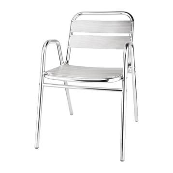 Bolero stapelbare aluminium stoelen (4 stuks) beschikbaar voor biedingen