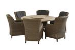 4 Seasons Outdoor Brighton tuinset pure met Louvre tafel Ø, Tuin en Terras, Tuinsets en Loungesets, Ophalen of Verzenden, Nieuw