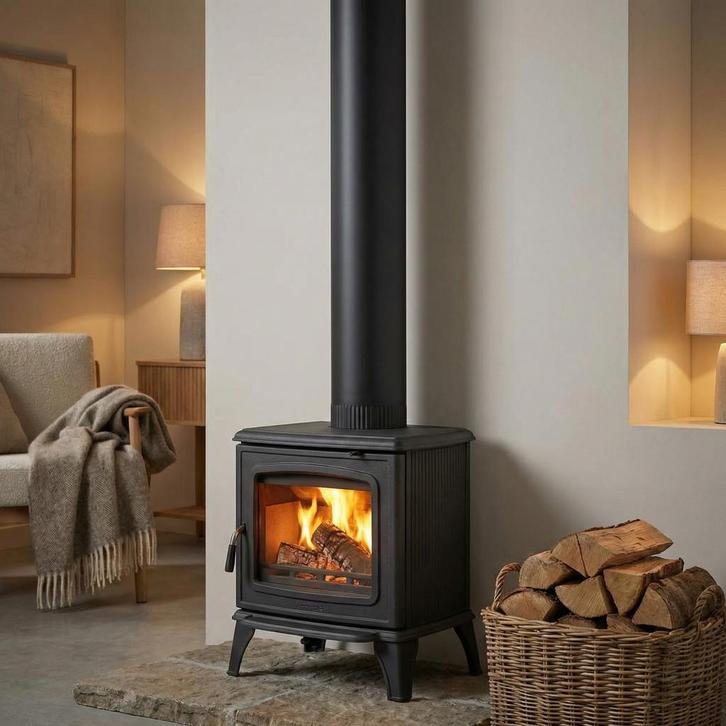 Kachelpijp Zwart 120mm 50cm | Premium | OP=OP, Doe-het-zelf en Verbouw, Verwarming en Radiatoren, Minder dan 200 watt, Hoog rendement (Hr)