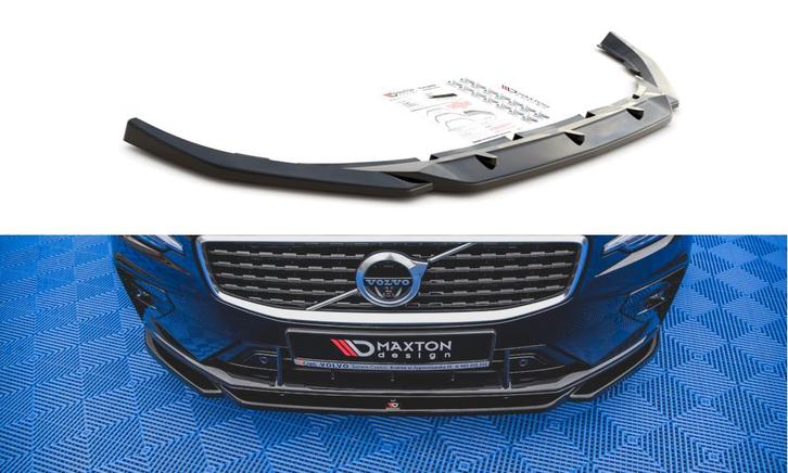 Voorspoiler V.2 Volvo S60/V60 R-Design Mk3 Glans zwart, Auto-onderdelen, Carrosserie en Plaatwerk, Ophalen of Verzenden