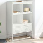vidaXL buffetkast 68x39x111,5 cm staal wit, Huis en Inrichting, Kasten | Buffetkasten, Verzenden, 100 tot 150 cm, Nieuw, 50 tot 100 cm
