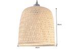 Hanglamp ORGANIC LIVING 25cm naturel bamboo - 40582, Huis en Inrichting, Lampen | Hanglampen, Ophalen of Verzenden, Nieuw