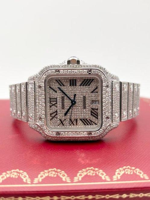 Cartier - Santos Iced Out - WSSA0018 - Unisex - 2023, Sieraden, Tassen en Uiterlijk, Horloges | Heren