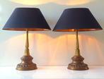 Lamp (2) - Art Deco - Sculpturaal - Koper, Verguld messing