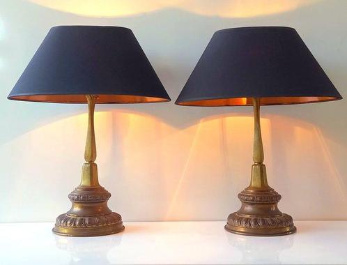Lamp (2) - Art Deco - Sculpturaal - Koper, Verguld messing, Antiek en Kunst, Curiosa en Brocante