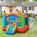 Opblaasbaar Springkasteel met Glijbaan Lente Kasteel Opblaas, Kinderen en Baby's, Nieuw, Verzenden