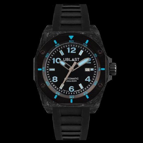 Ublast - Fusion - Forget Carbon & Titanium - UBFSNLE47BKT -, Sieraden, Tassen en Uiterlijk, Horloges | Heren