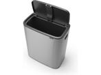 Brabantia Bo Touch Bin Prullenbak - 60 liter - Matt Steel, Verzenden, Zo goed als nieuw