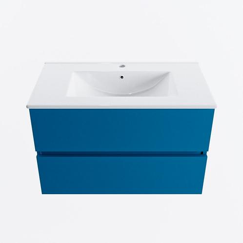 MONDIAZ VICA 80cm badmeubel onderkast Jeans 2 lades., Doe-het-zelf en Verbouw, Sanitair, Bad, Nieuw, Ophalen of Verzenden