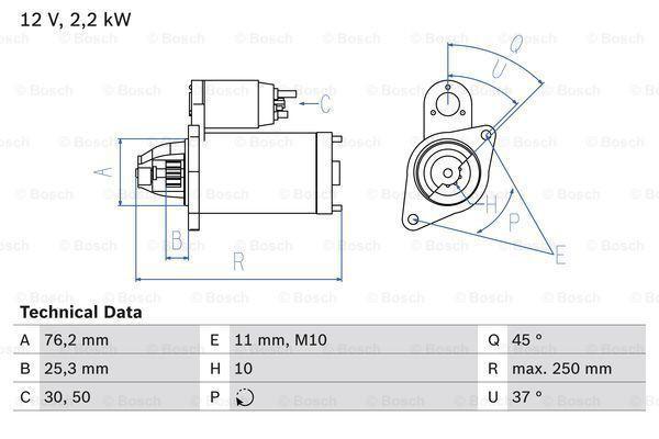 Startmotor / Starter AUDI A4 B6,B7,Avant (2.7 TDI,3.0 T..., Auto-onderdelen, Motor en Toebehoren, Nieuw, Ophalen of Verzenden