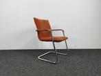Vergaderstoel Oranje - Slede Chroom Onderstel, Huis en Inrichting, Stoelen, Ophalen of Verzenden, Gebruikt