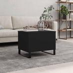 vidaXL Salontafel 60x44,5x45 cm bewerkt hout zwart, Minder dan 50 cm, 50 tot 100 cm, Verzenden, Nieuw