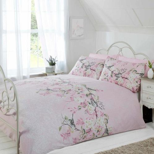 Vintage Art dekbedovertrek Eloise roze - blended katoen, Huis en Inrichting, Slaapkamer | Beddengoed, Nieuw, Verzenden