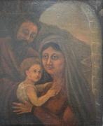 Europese school (XIX) - Maria, Jozef en Jezus, Antiek en Kunst, Kunst | Schilderijen | Klassiek