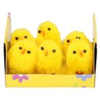 Pluche paas kuikentjes 6 stuks - Paasdecoratie, Ophalen of Verzenden, Nieuw