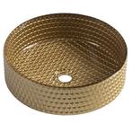 Glazen Waskom Gegraveerd Sapho Maragua 39,5 cm Goud, Doe-het-zelf en Verbouw, Sanitair, Ophalen of Verzenden, Nieuw, Overige typen