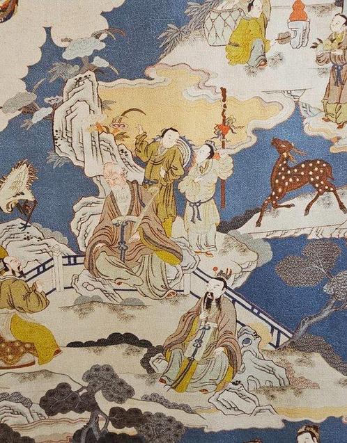 Zeldzaam textiel uit de Qing-dynastie - 300x280cm - Oosters, Antiek en Kunst, Antiek | Kleden en Textiel